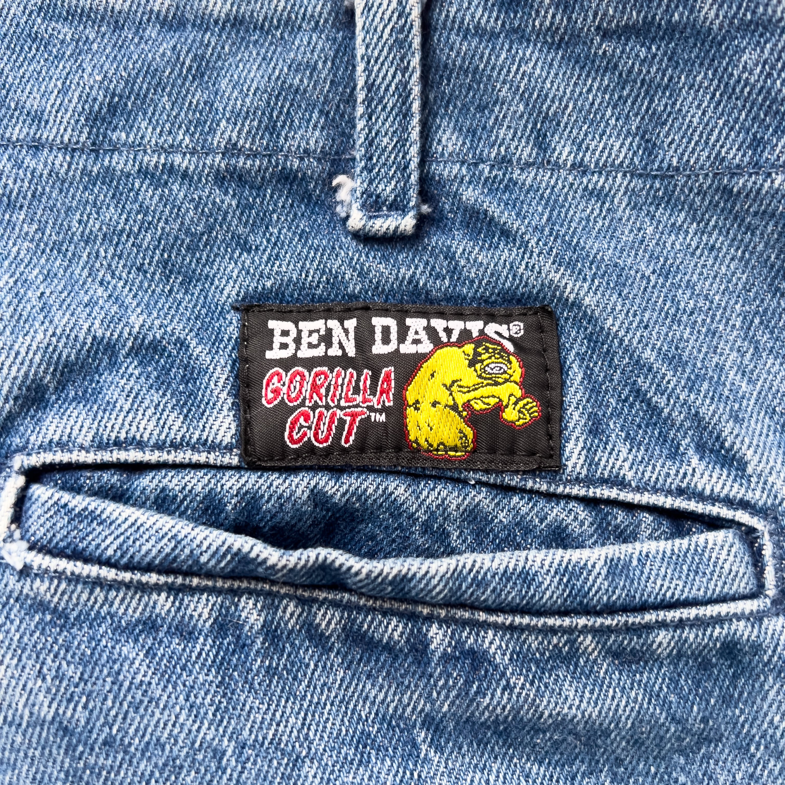 90s “Ben davis gorilla cut” made in usa big size cut off denim 90