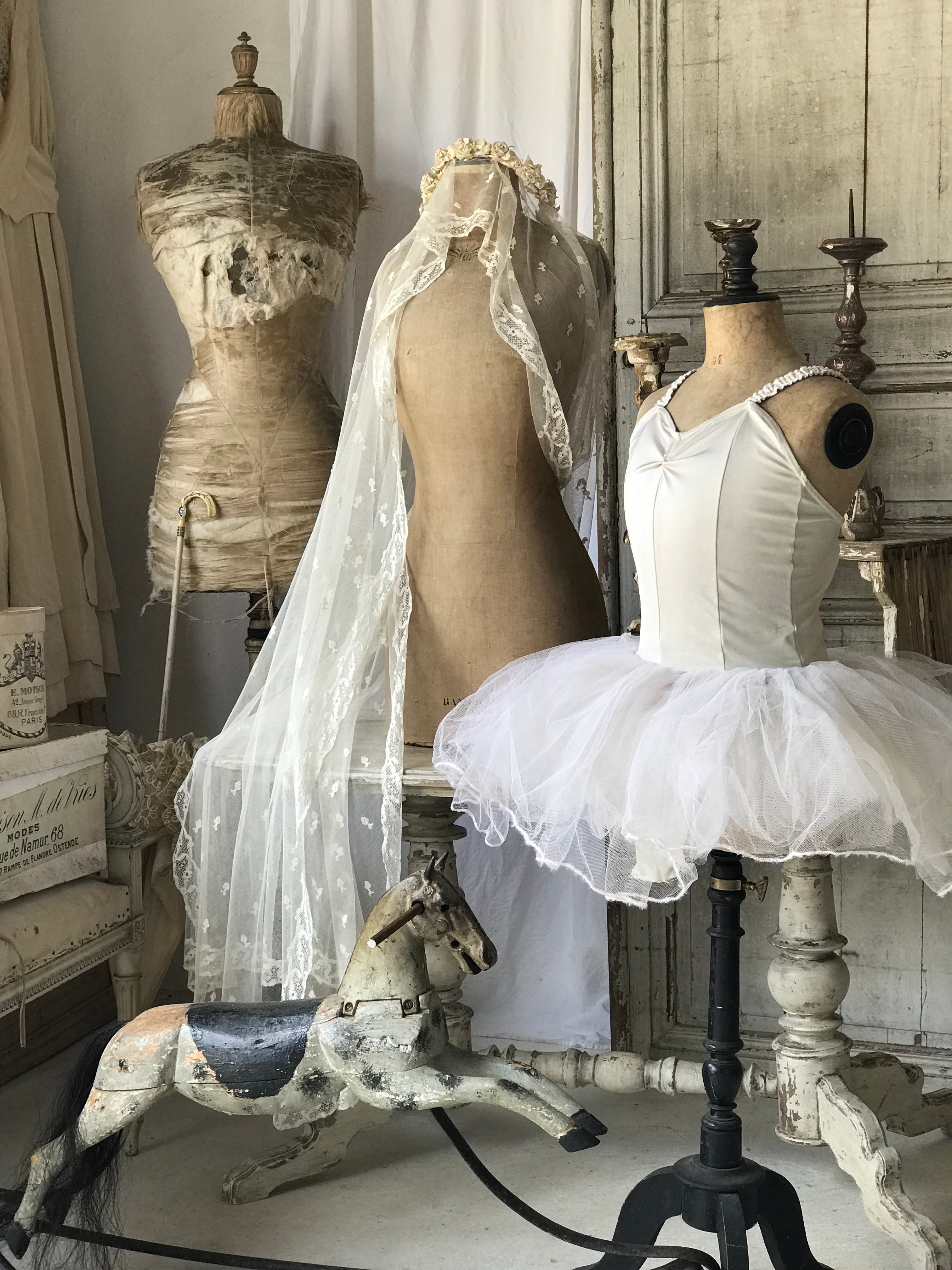 1900s初期 フランス アンティーク ウェディングベール チュールレース