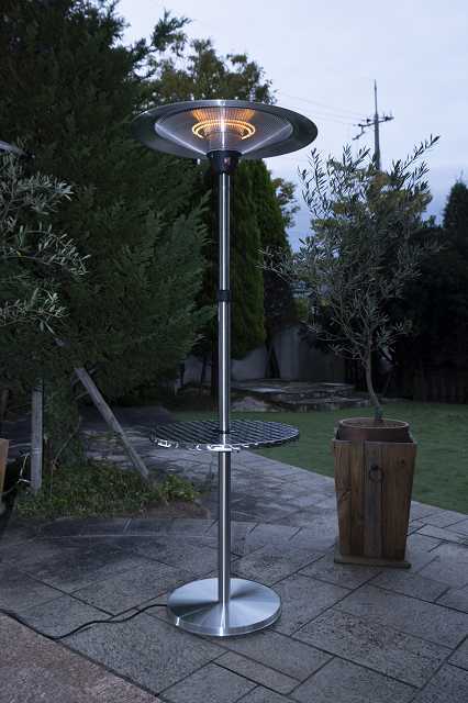 電気式 パラソルヒーター（パティオヒーター） 屋外用 防水 アンブレラ