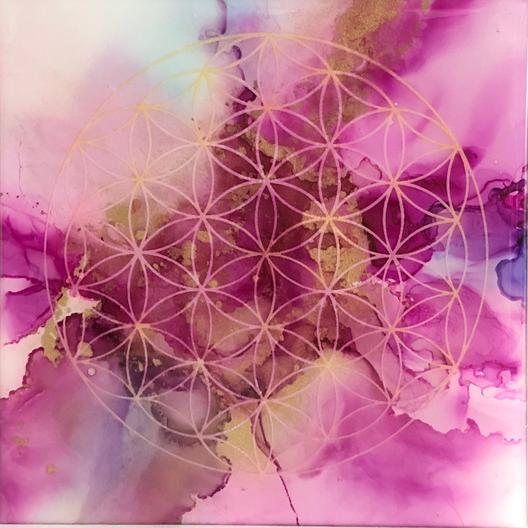 フラワーオブライフ神聖幾何学（P） | スピリチュアルアート＆グッズ