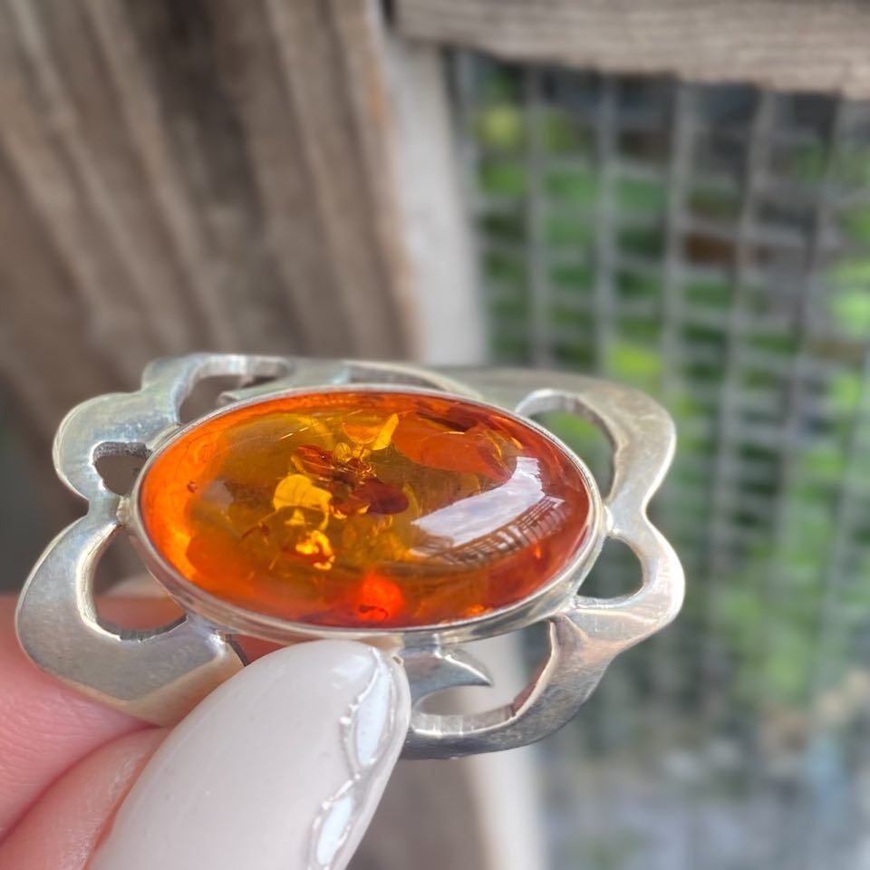 太古の歴史を感じる＊虫入り琥珀フリーサイズリング | 大阪梅田、中崎