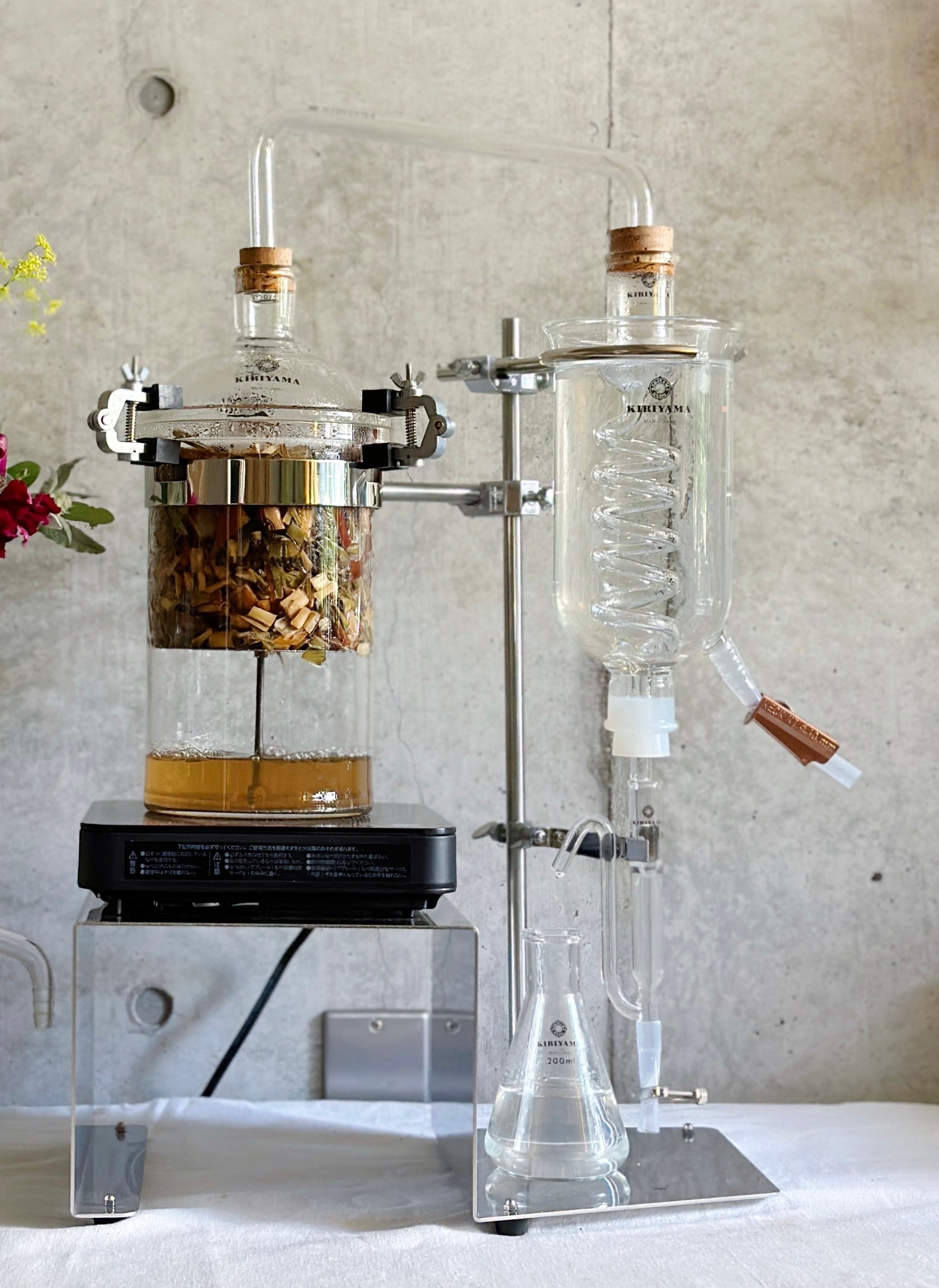 桐山製作所 アロマ水蒸気蒸留装置 RA-013H | NEROLIDOL ネロリドール