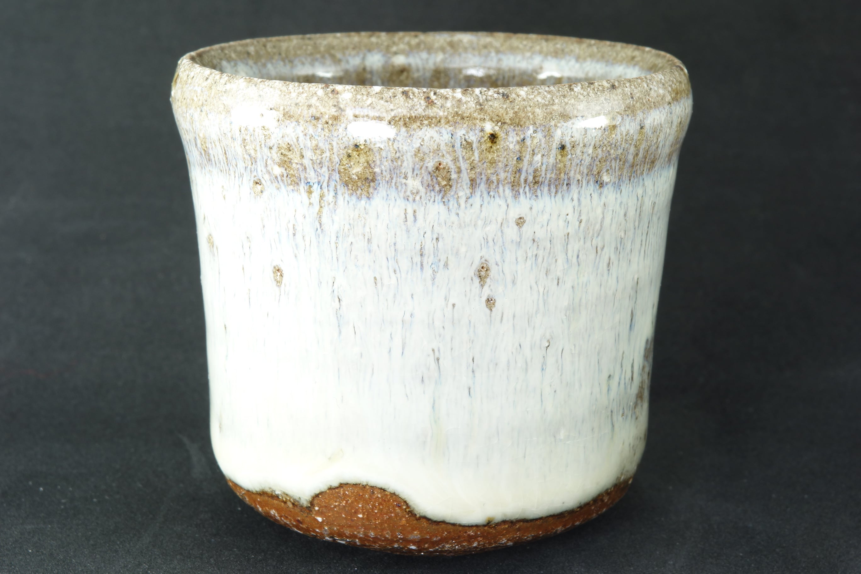 唐津焼ぐい呑み 碇 健 作品 斑唐津ぐい飲み □希少土(唐津市北波多採掘