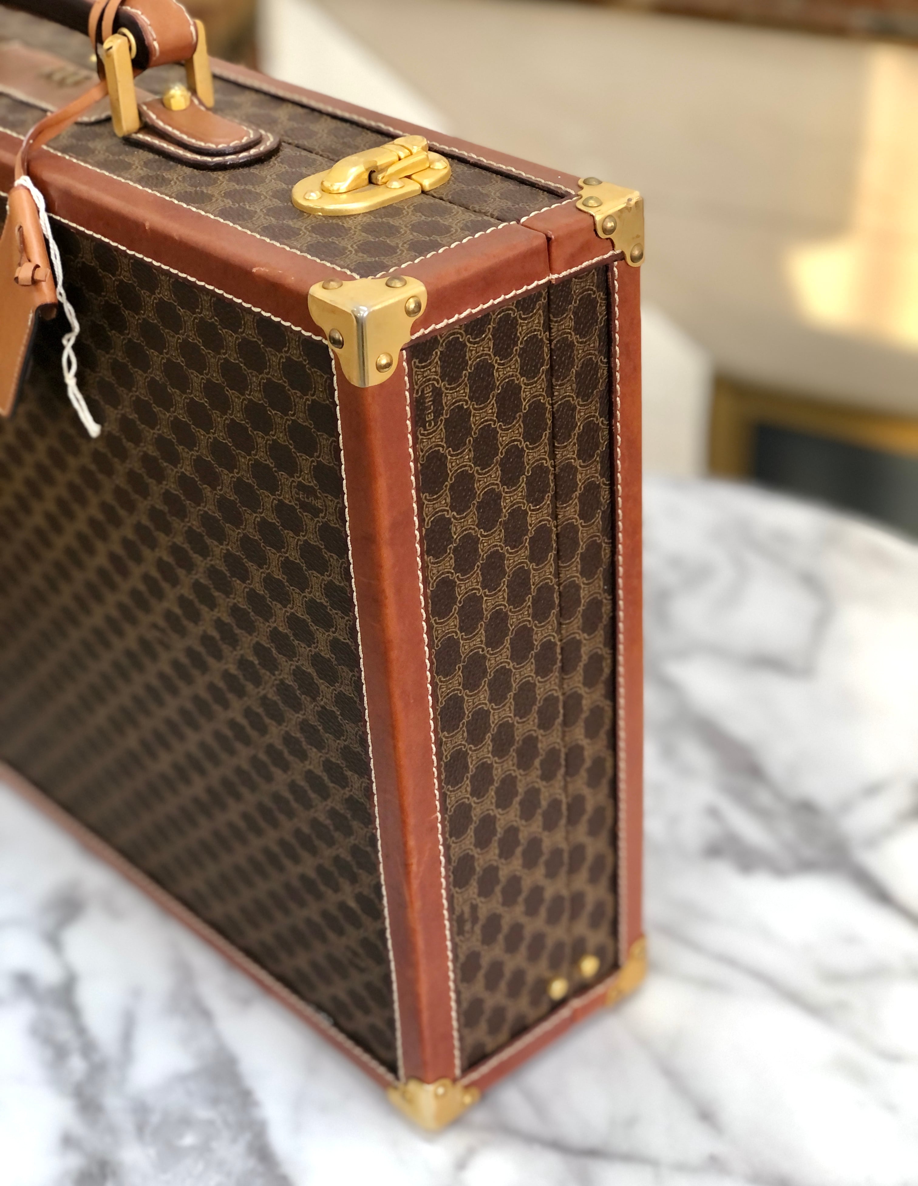 CELINE セリーヌ マカダム トランク ブリーフケース ダイヤルロック