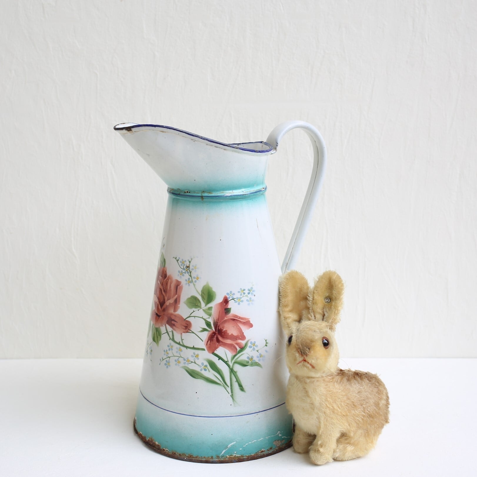 フランス アンティーク JAPY社 ホーロー ジャグ ローズ N-04403 | EMUPARIS