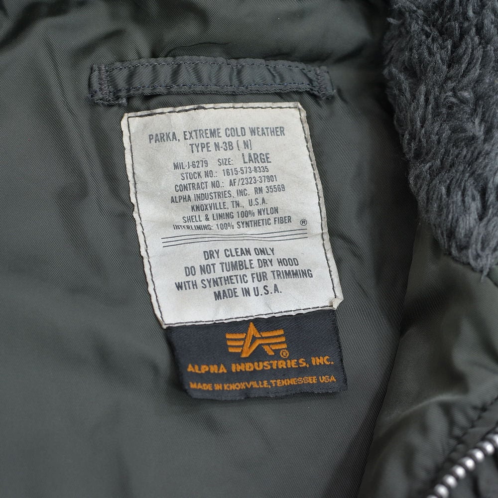 90s アメリカ製 ALPHA INDUSTRIES アルファインダストリーズ N-3B