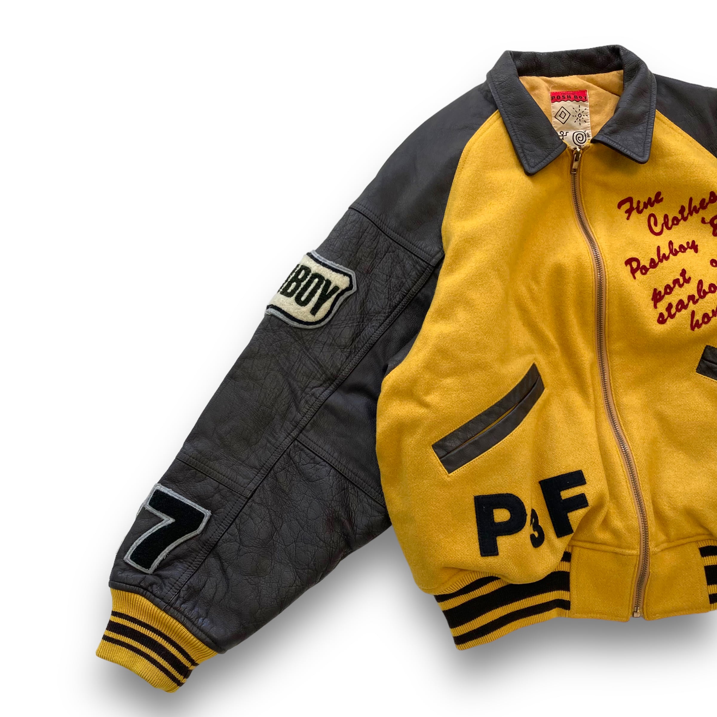 POSH BOY】90s ポッシュボーイ バーシティジャケット 袖レザー