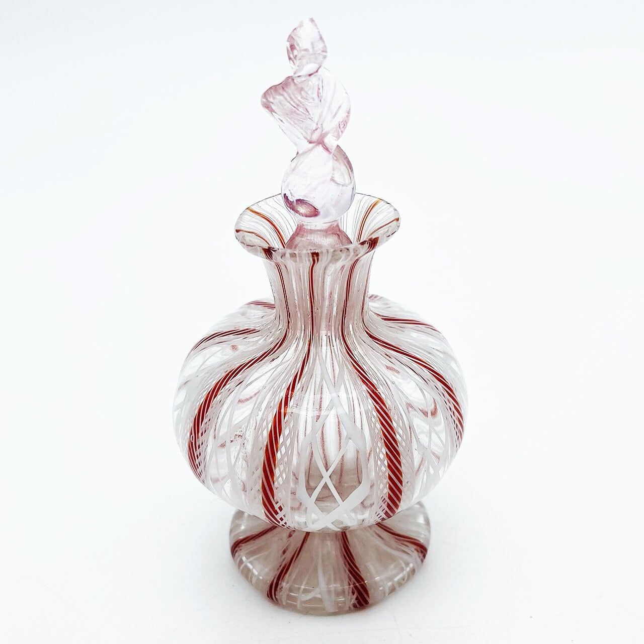 ベネチアングラス ムラノ イタリア ワイングラス 葡萄文ステム クリア