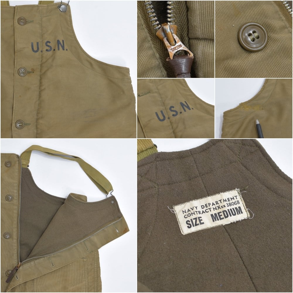 40s U.S.NAVY アメリカ海軍 N-1 デッキパンツ NXsx38068 ヴィンテージ