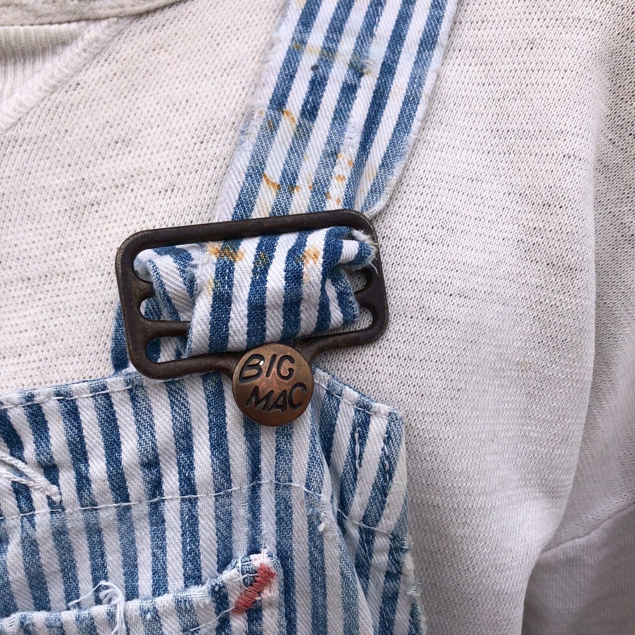 60s USA製 Big Mac ヒッコリー オーバーオール ヴィンテージ 92cm