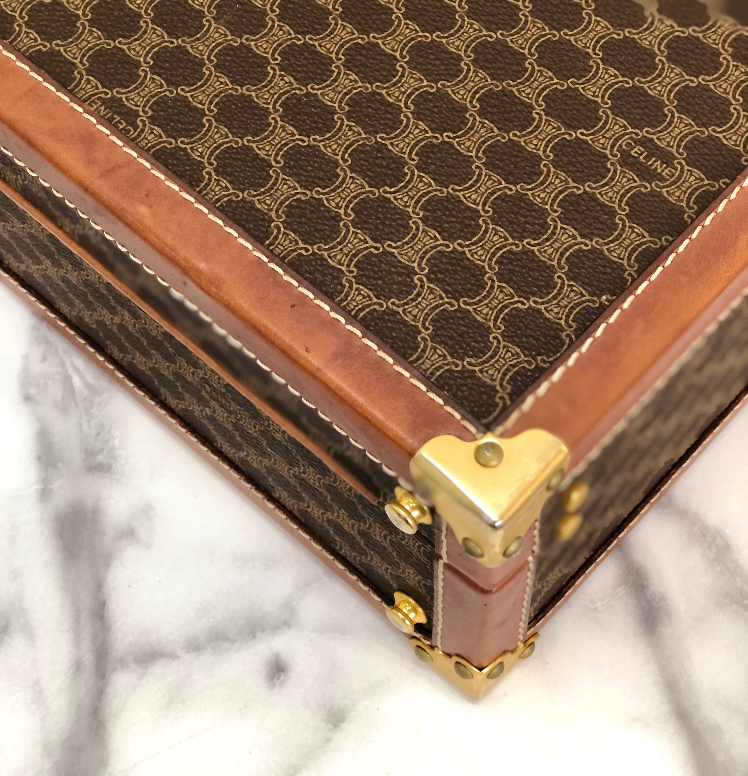 CELINE セリーヌ マカダム トランク ブリーフケース ダイヤルロック