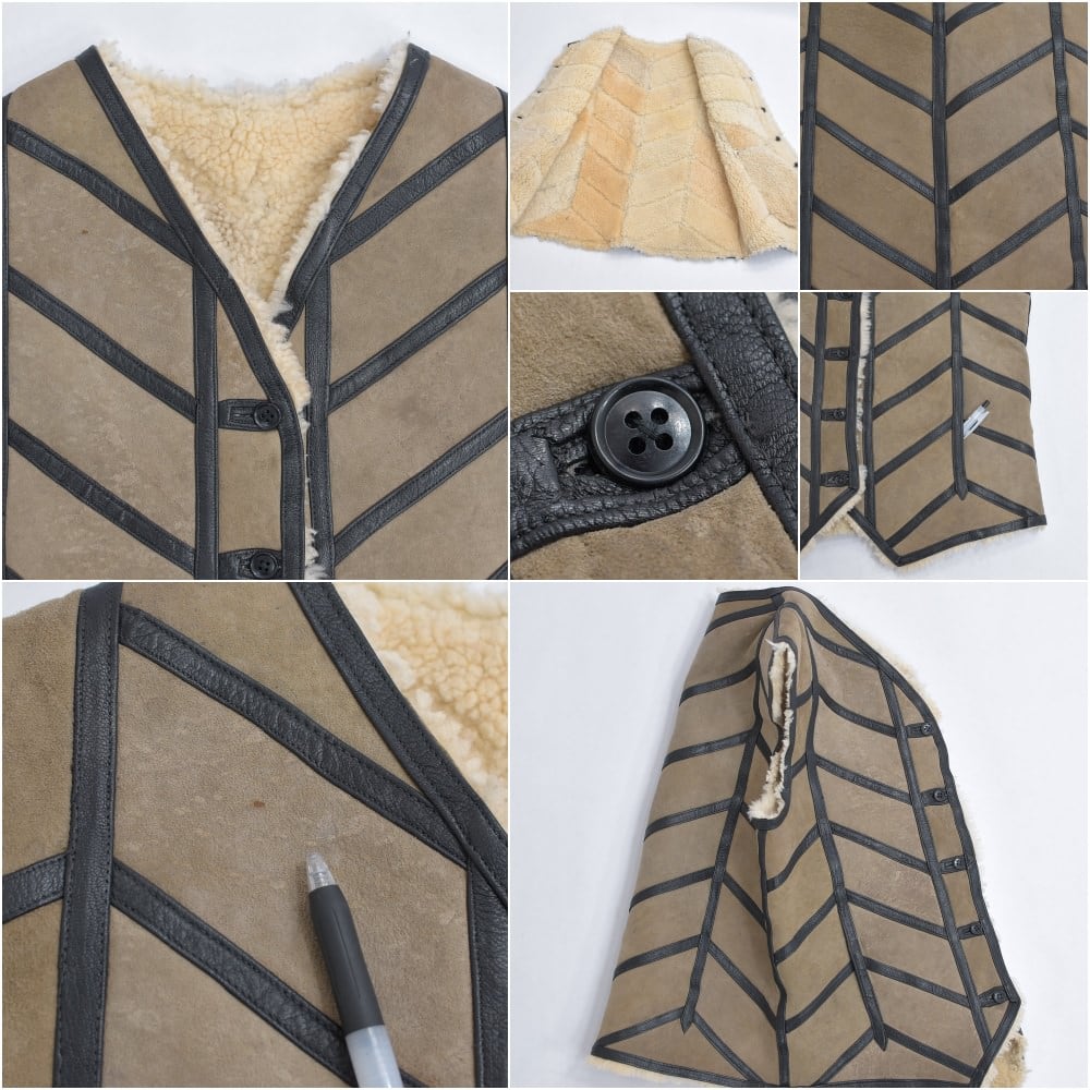 Vintage シアリングベスト ムートン ボアベスト ヴィンテージ