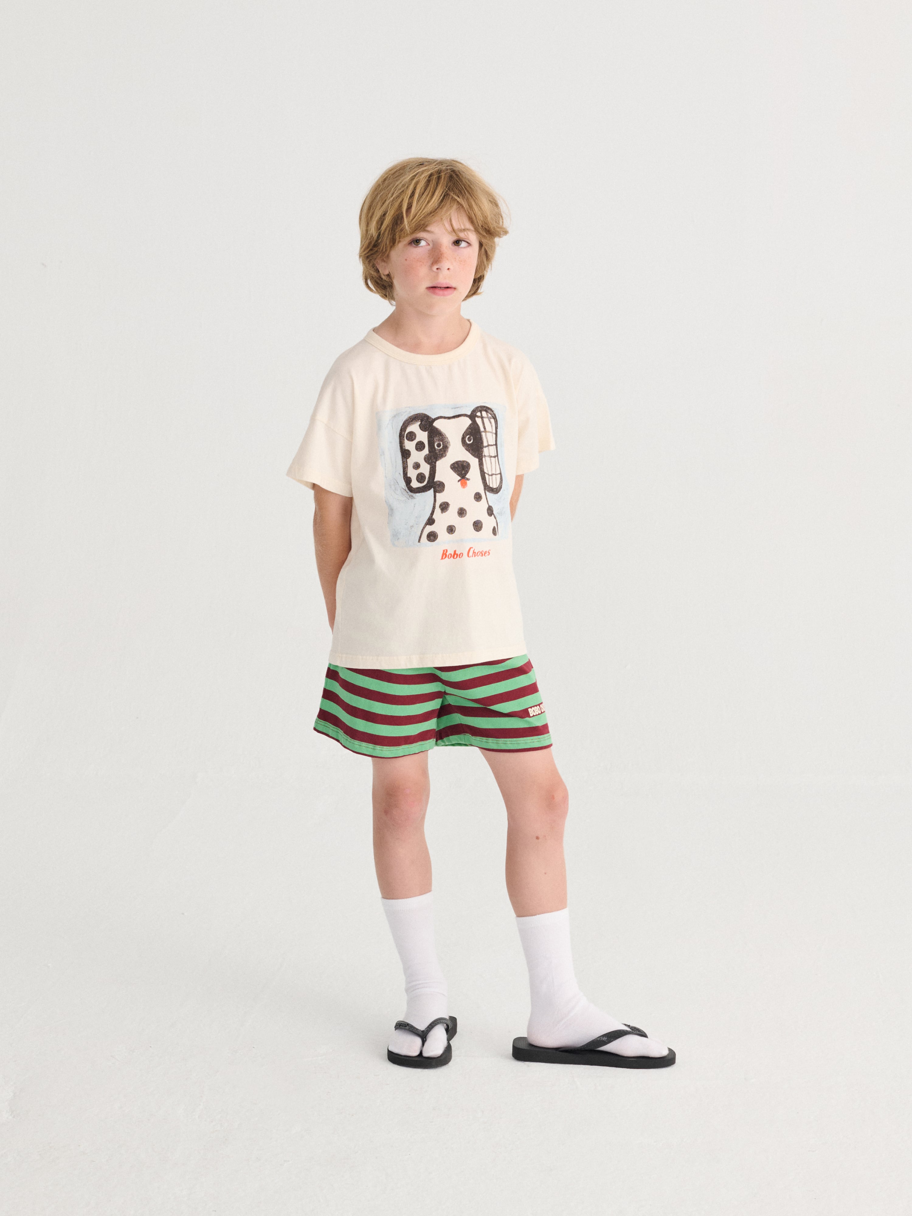 26SS】bobochoses(ボボショセス)Van Dog T-shirt(2-3y/4-5y/6-7y/8-9y