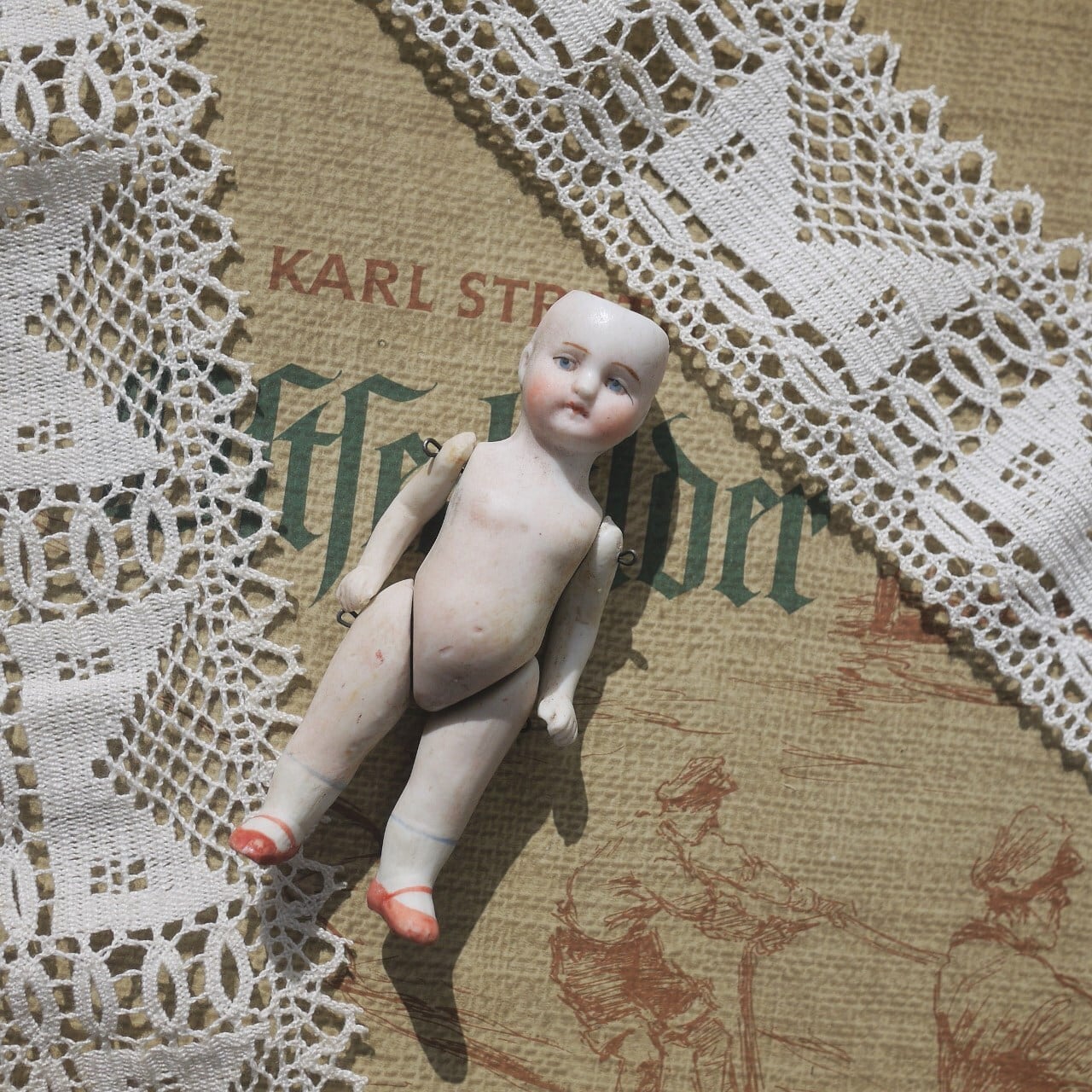 ワイヤー4ジョイント ビスクドール 8.8cm アンティークドイツ | こりす