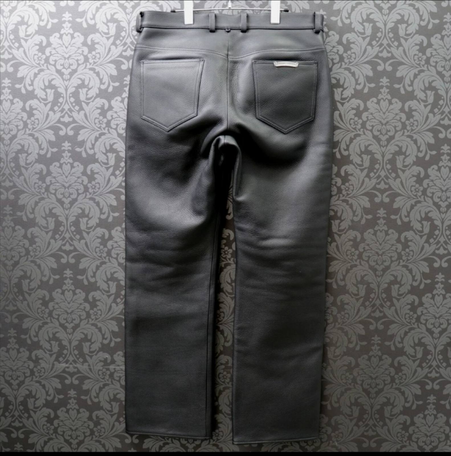 CHROME HEARTS クロムハーツ レザーパンツ クロスボタン | chromehearts
