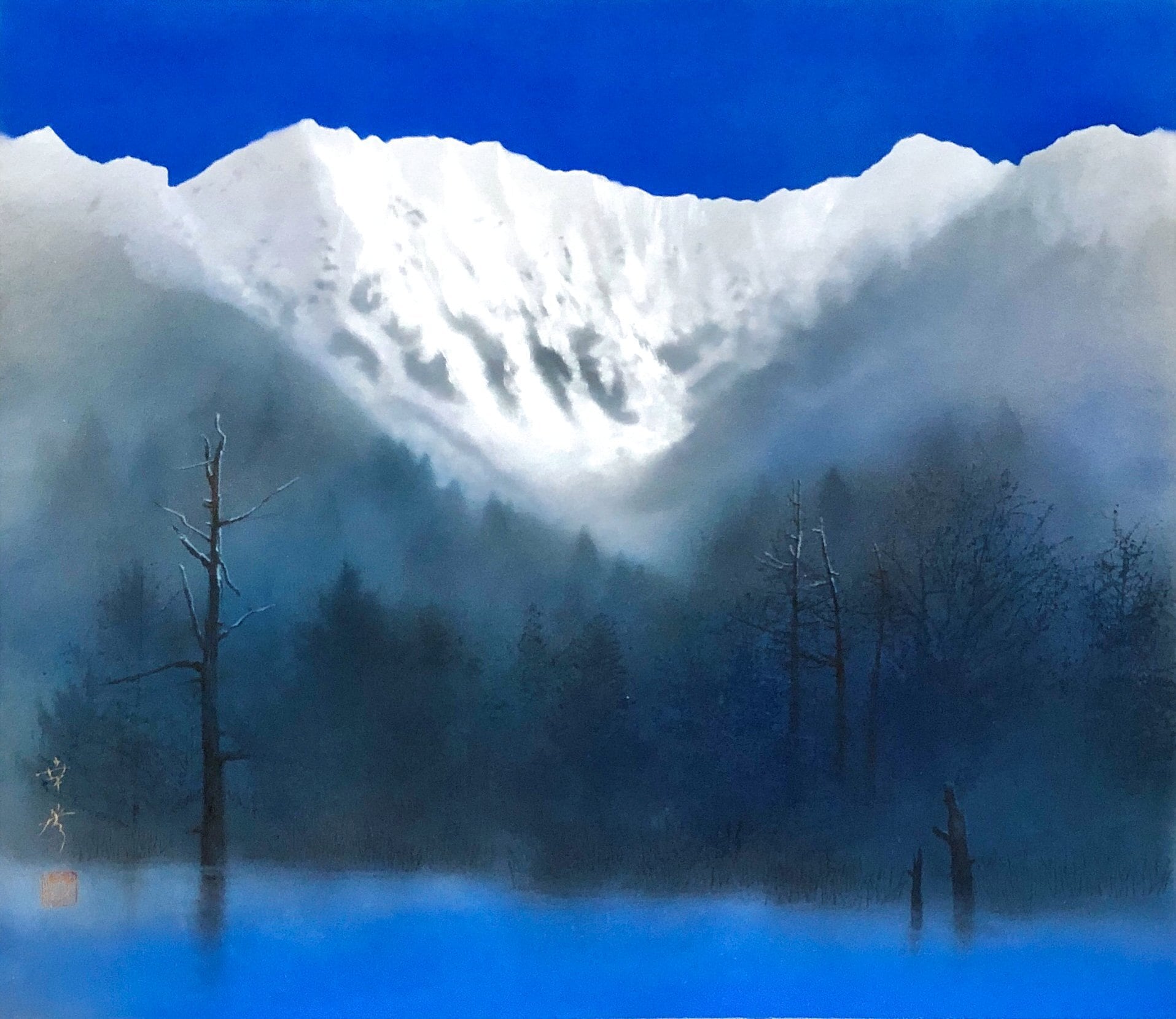 中川幸彦「上高地」掛軸（尺八横） | 吉村唐木店 WEBSHOP