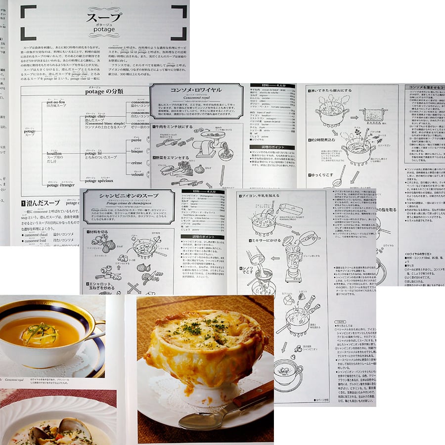 フランス料理 ─専門料理全書（イラスト・調理方法・手順付き