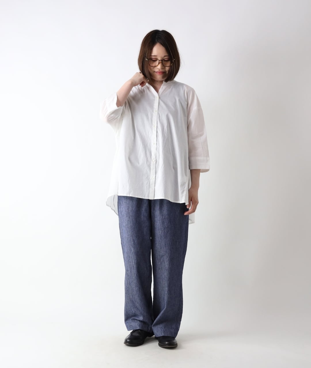 SO/コットンリネンスラブツイル ギャザーストレートパンツ | ROOM