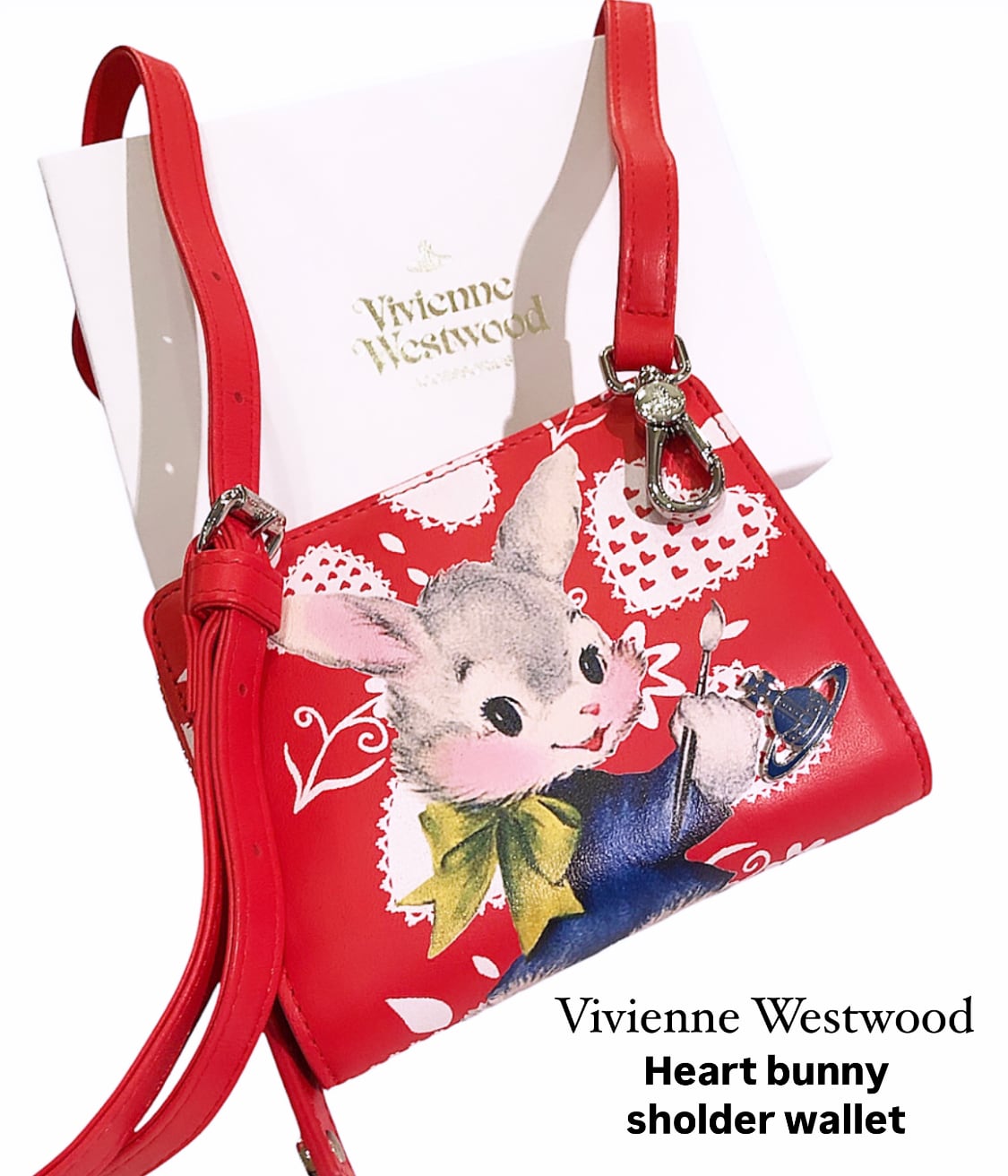 Vivienne Westwood Heart Bunny sholder wallet | ROUND THE WORLD
