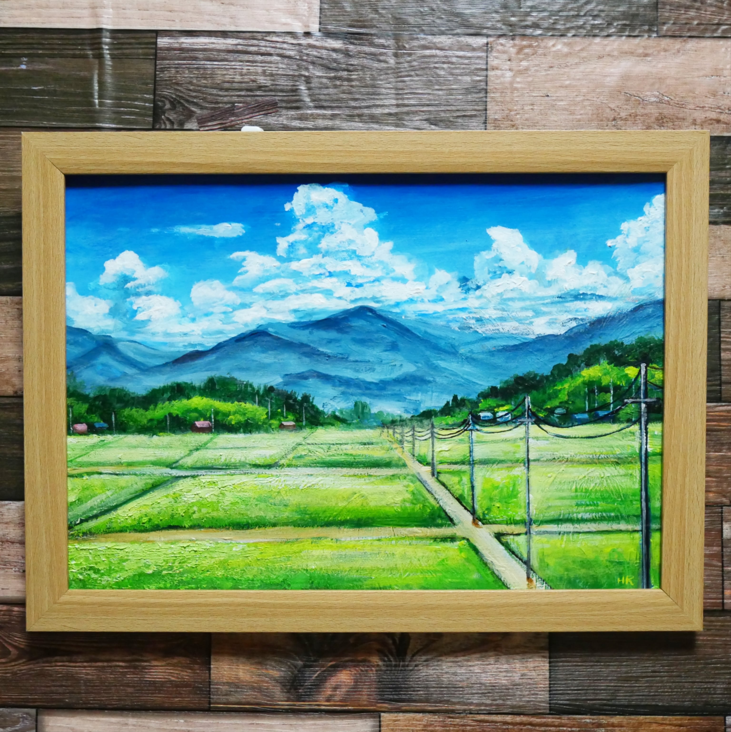 油絵 絵画 【真夏の田んぼ】 | HIROSHI1990