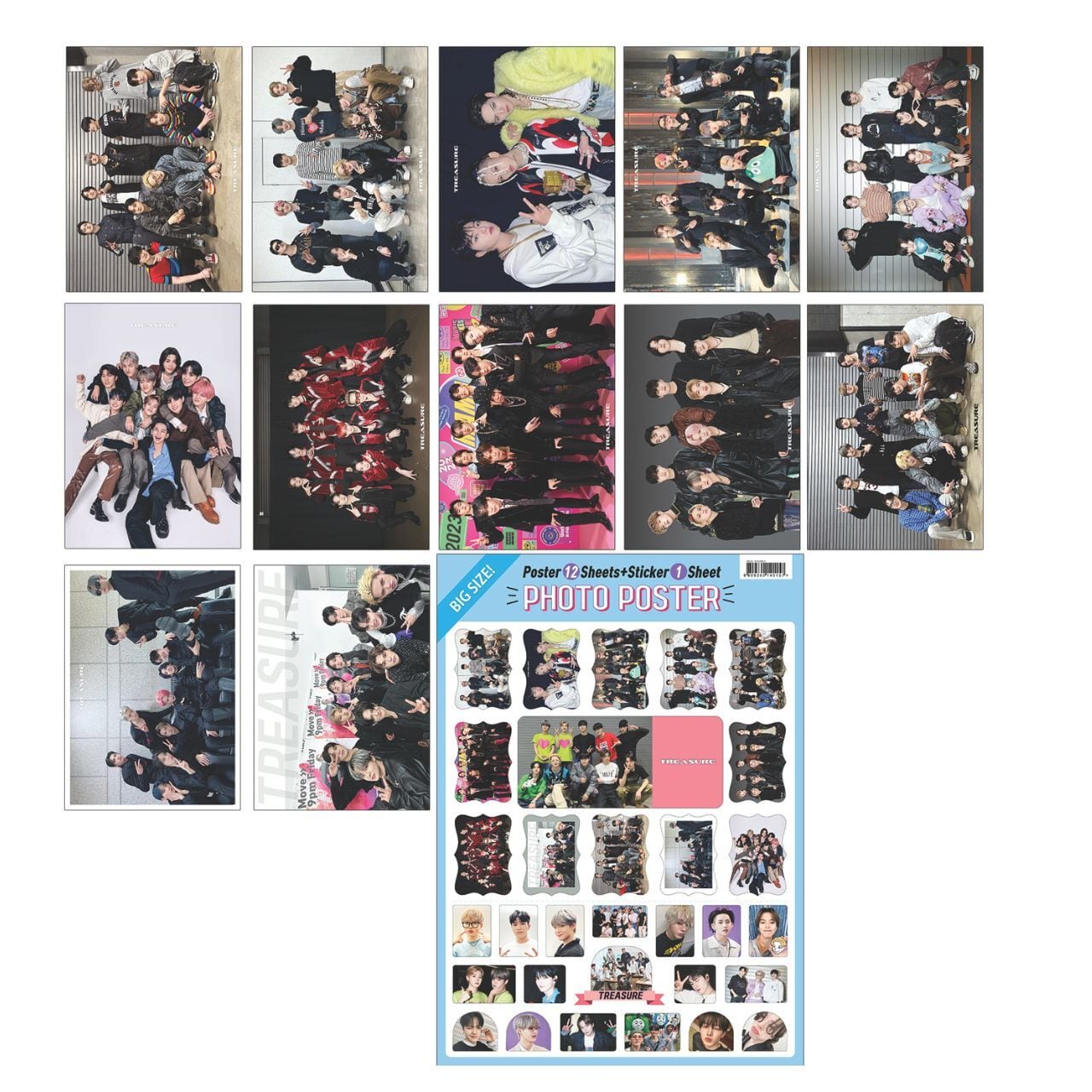 A3サイズ)12枚入り K-STAR ポスターセット 【トレジャー（TREASURE-02