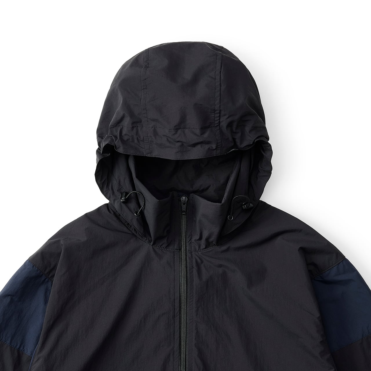 everyone two-tone light weight nylon jacket (BLACK/NAVY) | everyone