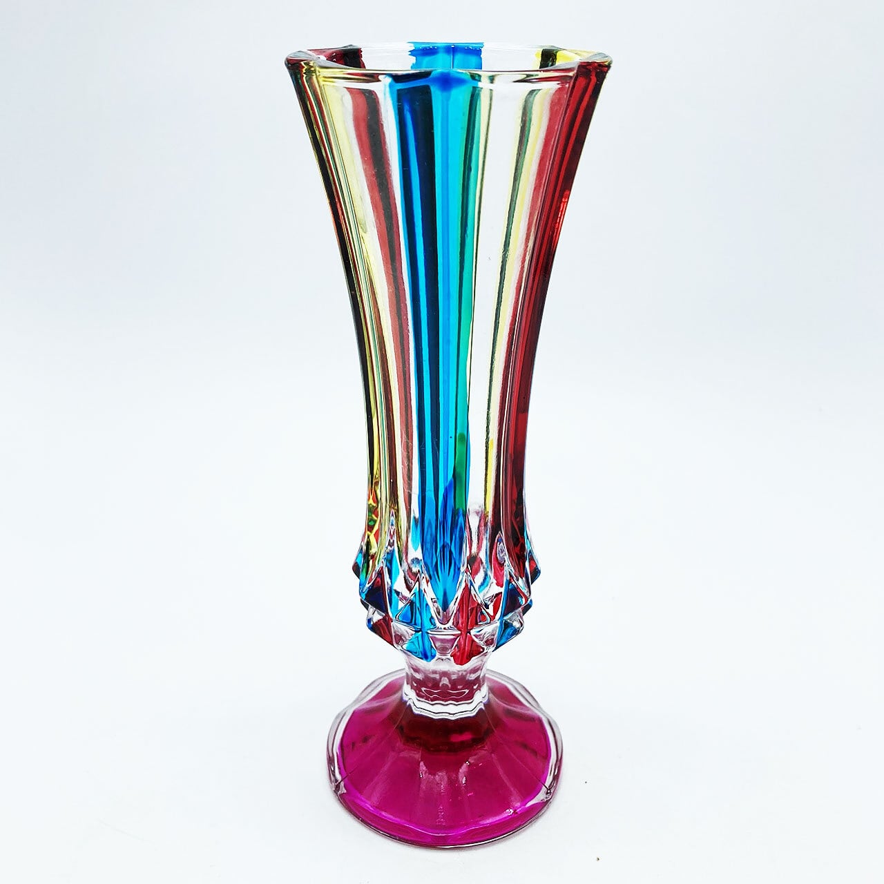 ベネチアングラス ムラノ イタリア カラフルベース 花瓶 ヴェネチア
