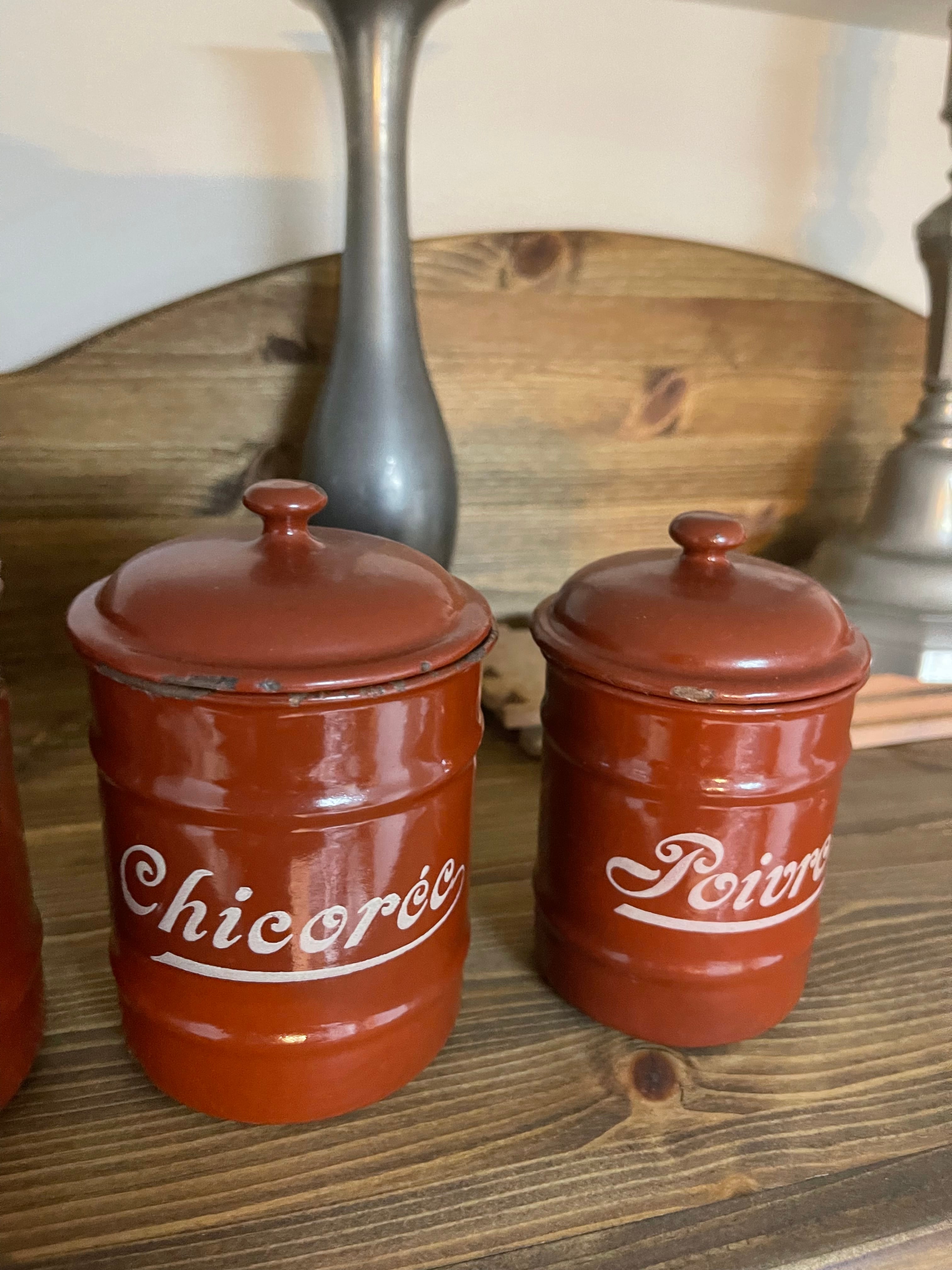 ホーロー キャニスター 6個セット | Mon grenier de kura -フランスの