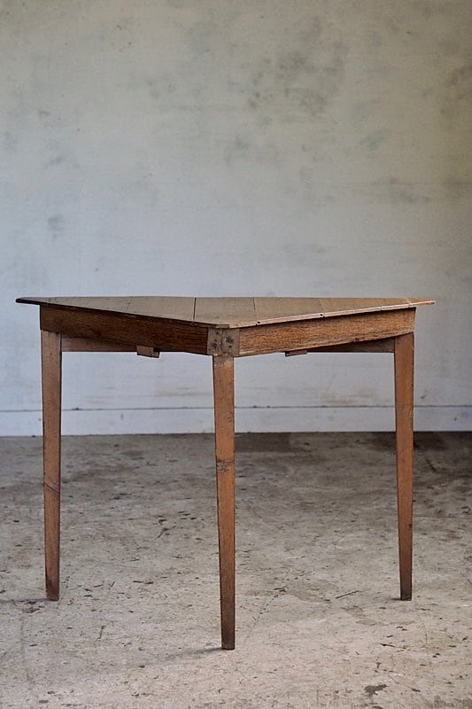 三角コーナーテーブル-vintage oak corner table | アンティーク