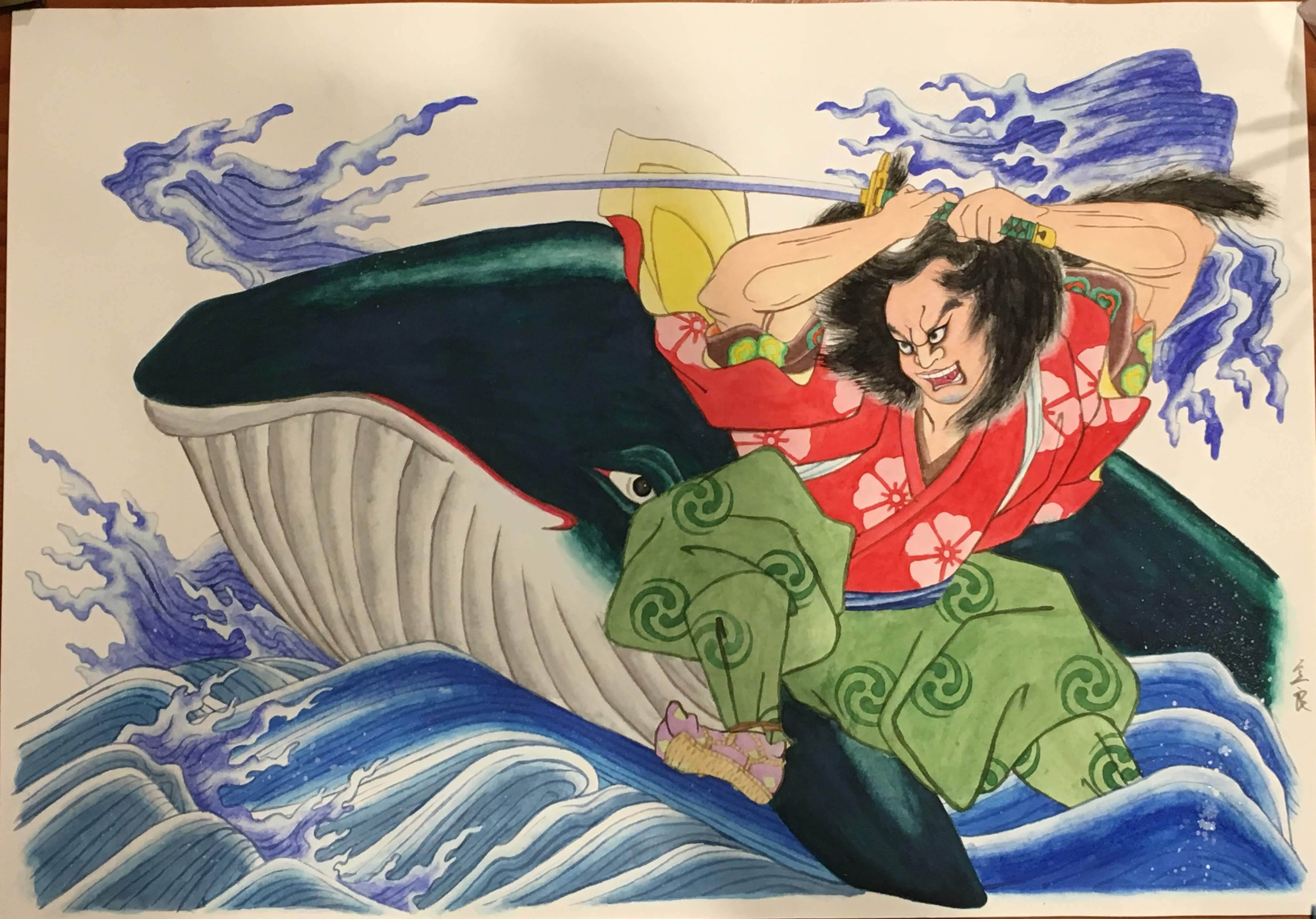 ねぶた原画「怒濤 武蔵」 | 太田空良ねぶたオンラインショップ