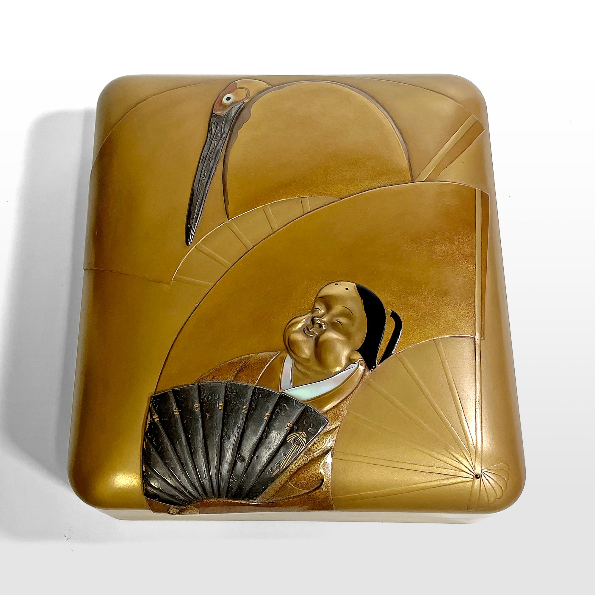 光琳蒔絵扇面鶴人物図硯箱（筆・文具添） | 株式会社賢祥堂美術-京都店 WEB