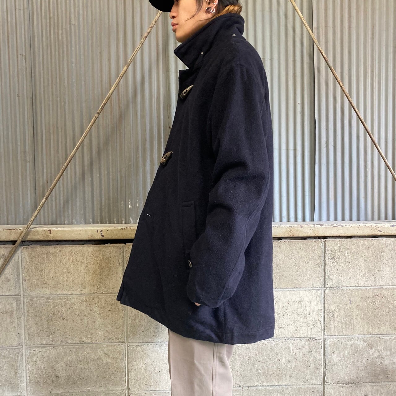 ポロバイラルフローレン ウールハーフコート ダッフルコート メンズL