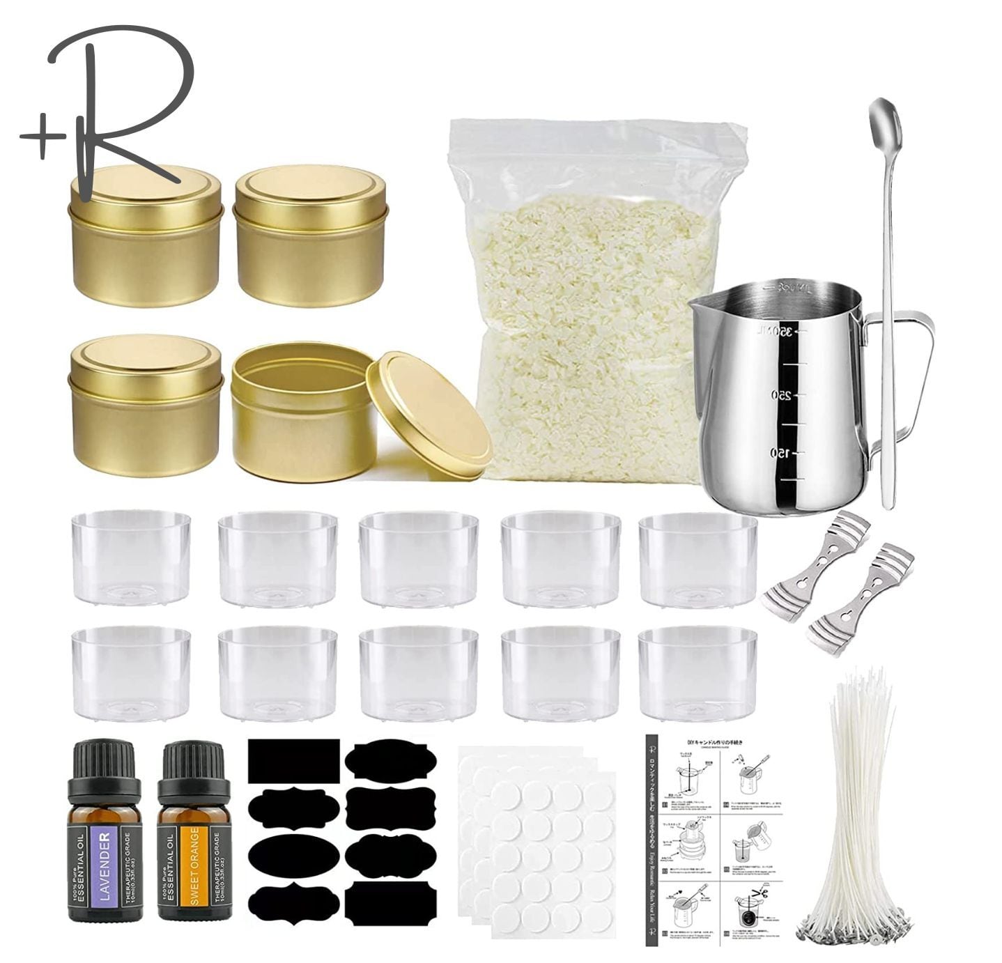 R / PLUS RELAX ・ゴルド・キャンドル作りキット アロマオイルキット