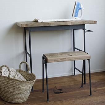 L WORK DESK【FCO1352-SG8040】 古材のテーブル 足場板 杉古材 ワーク