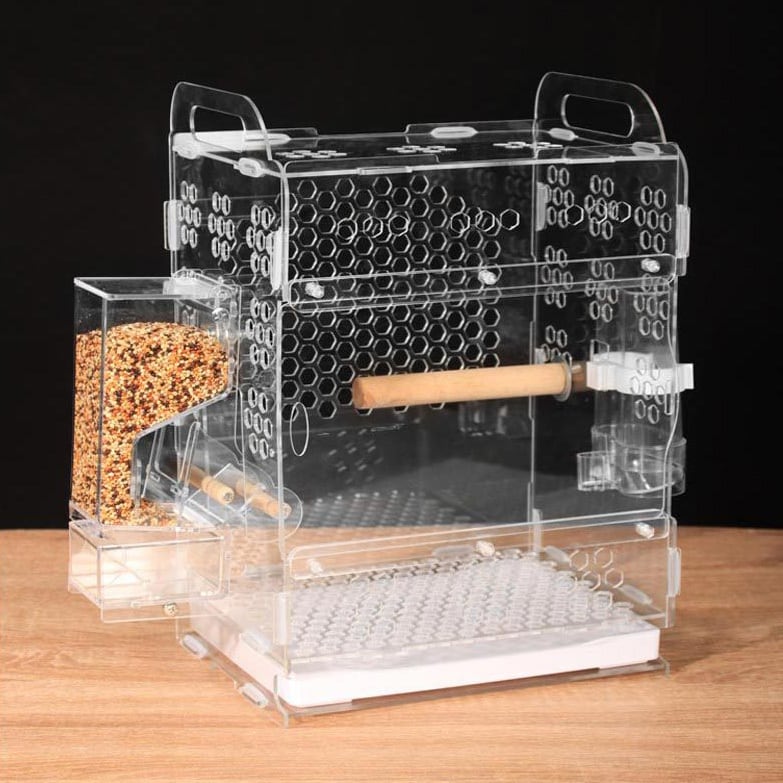 宅配便】小型 鳥かご バード ケージ クリア 透明 アクリル ペット用品