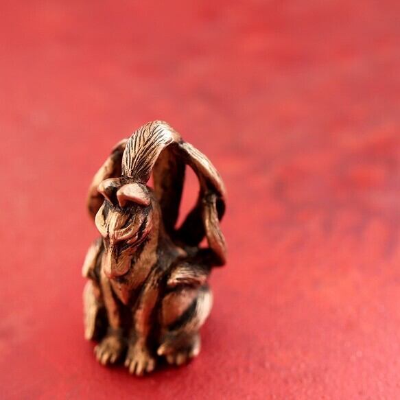 妖怪 神獣 九尾の狐 （659-309 / 純銅製根付・ストラップ） | Do_goods