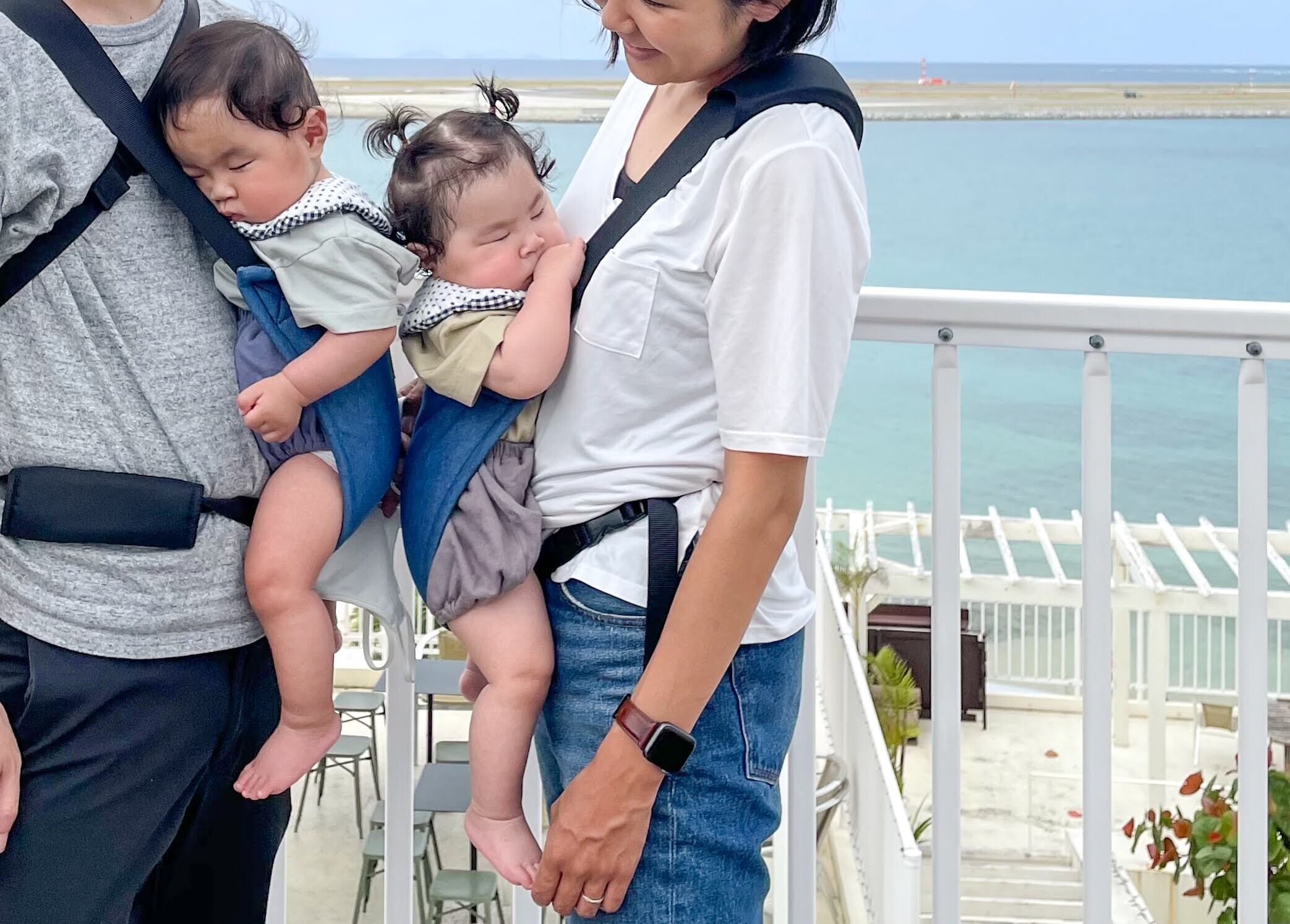 アンジュモ 双子用抱っこ紐 (コットン) | アンジュモ