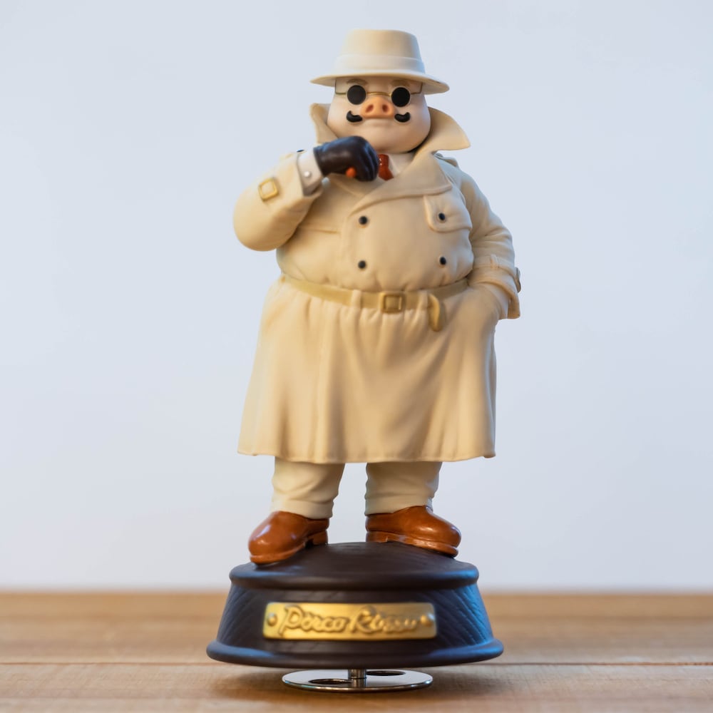 紅の豚 磁器オルゴール ポルコ/トレンチコート（4971） | すすのこ商店