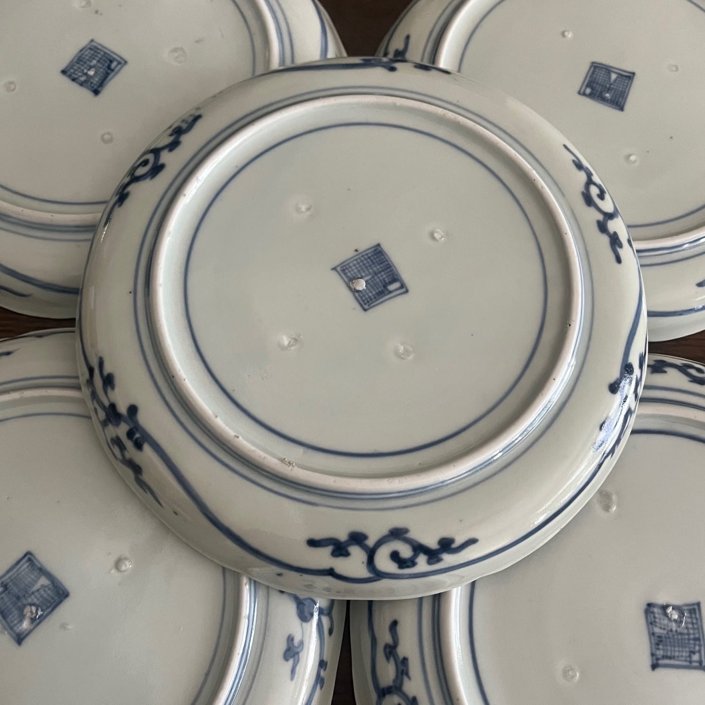 古伊万里染付蛸唐草紋様7寸皿5枚組 | 古美術 希 のぞみ 美術