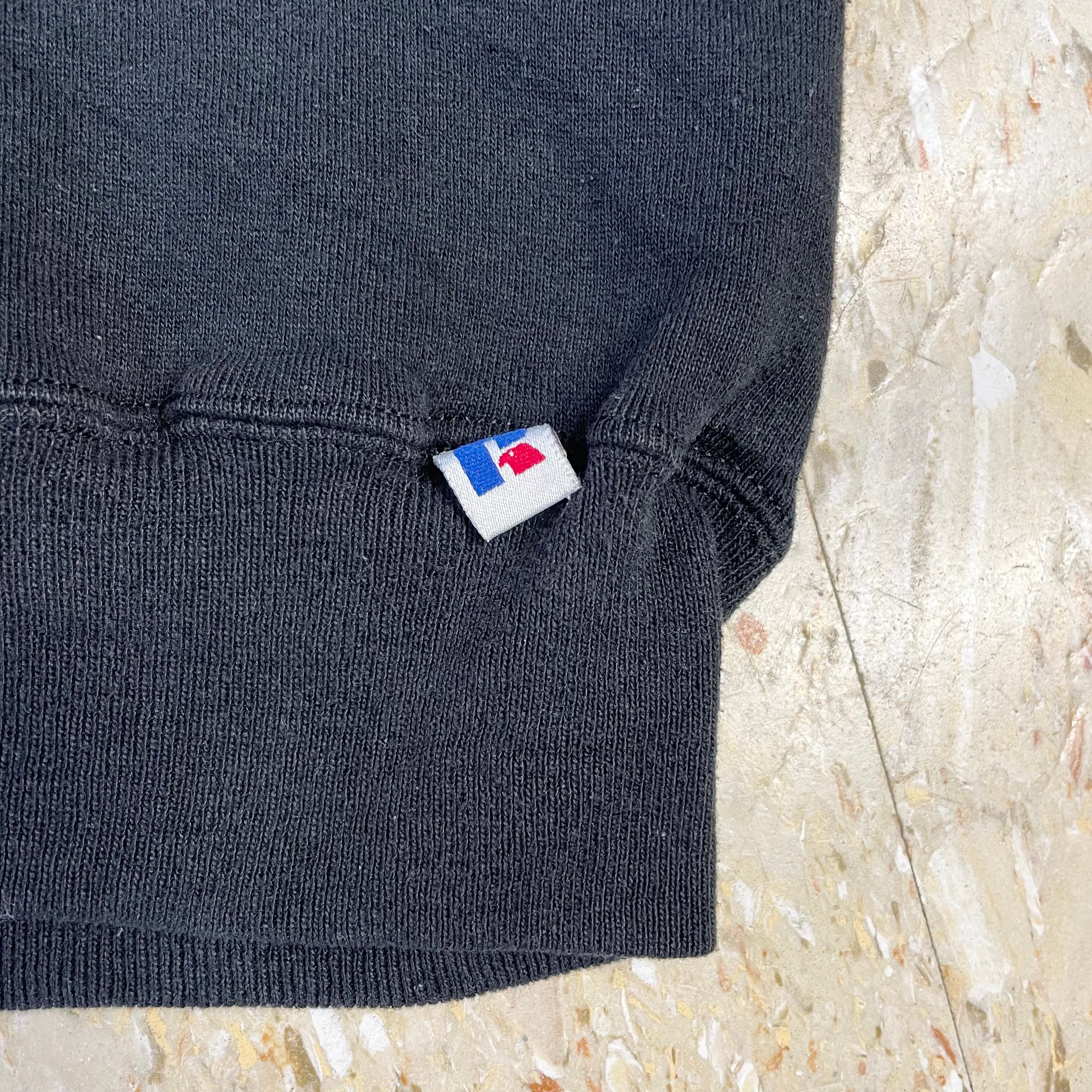 90s USA製 【Russell athletic】 ラッセルアスレチック 無地 ブラック