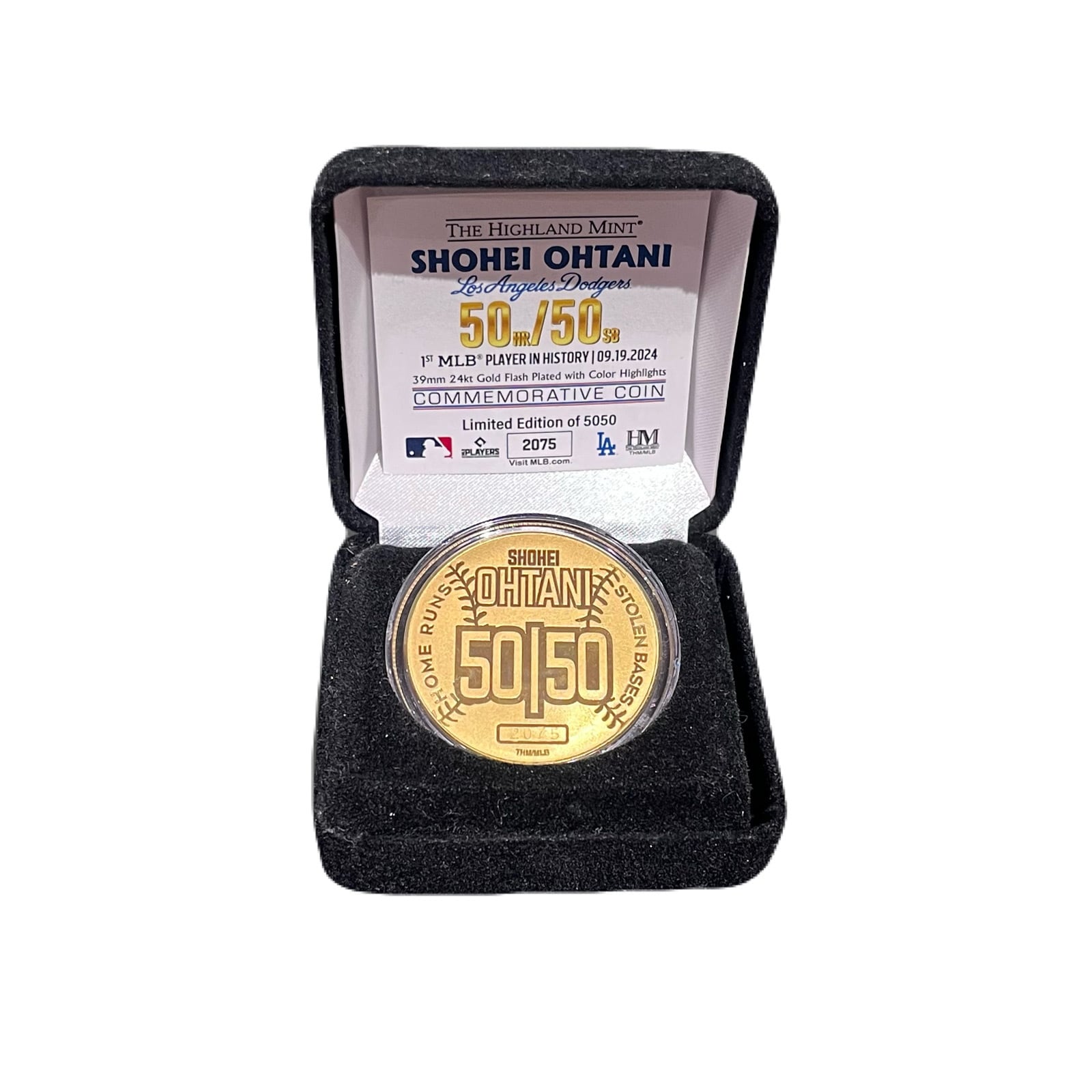 大谷翔平 2024 50/50達成記念グッズ ゴールドコイン | フォーリーフベース