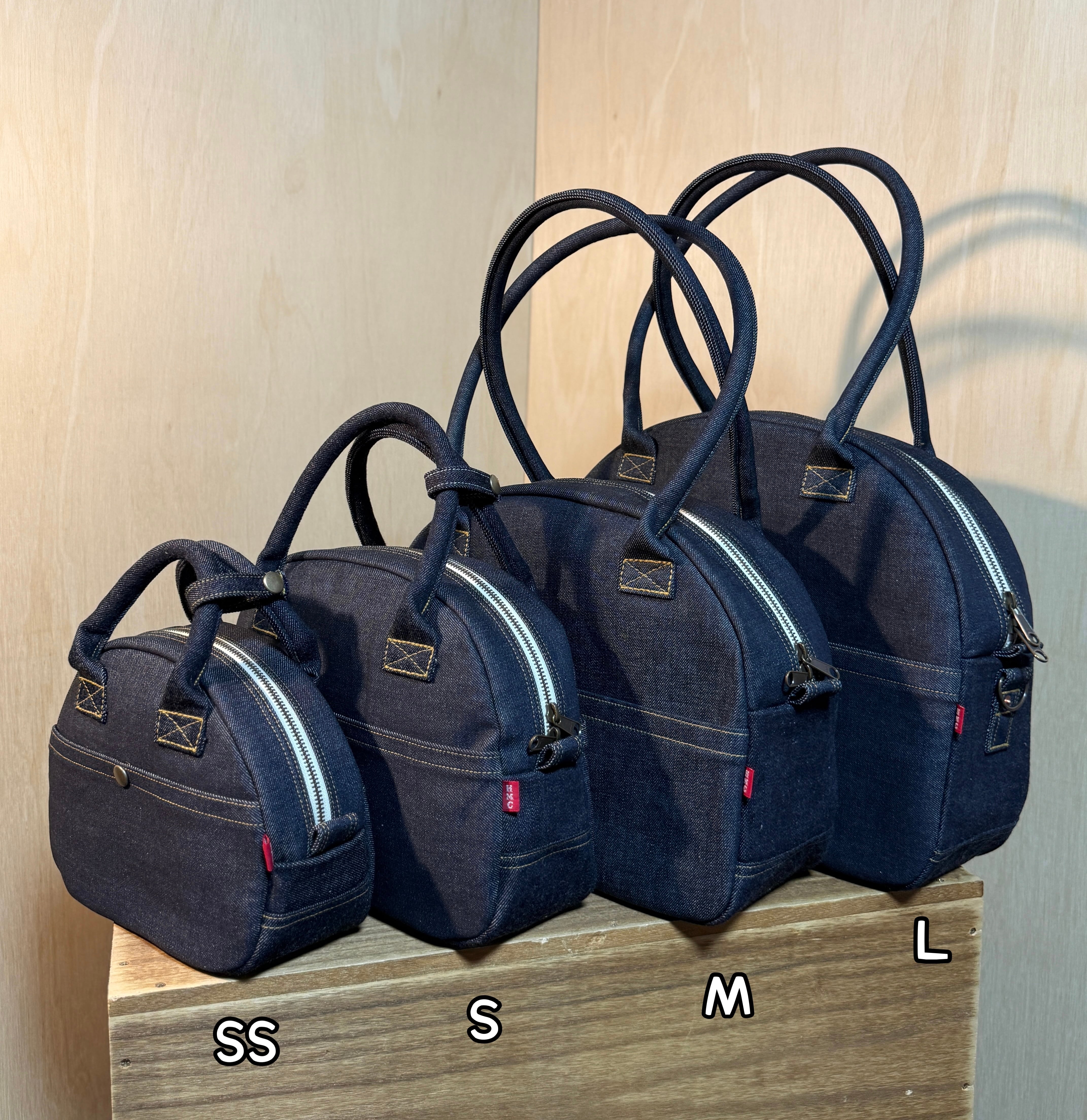 ☆ハンドメイド☆岡山デニム☆ブタさん☆リュック対応☆4wayボストン