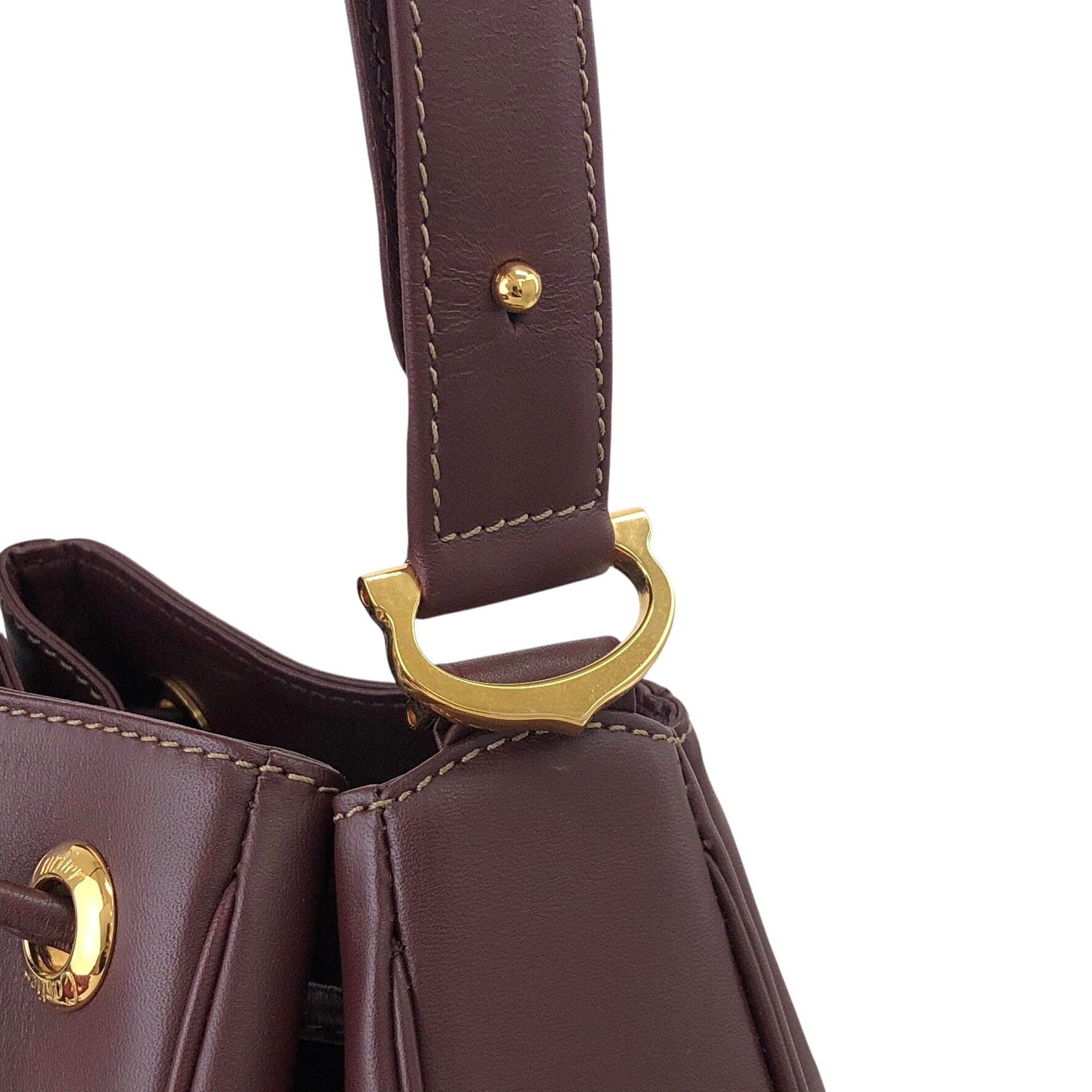 Cartier カルティエ マストライン ショルダーバッグ ボルドー ロゴ