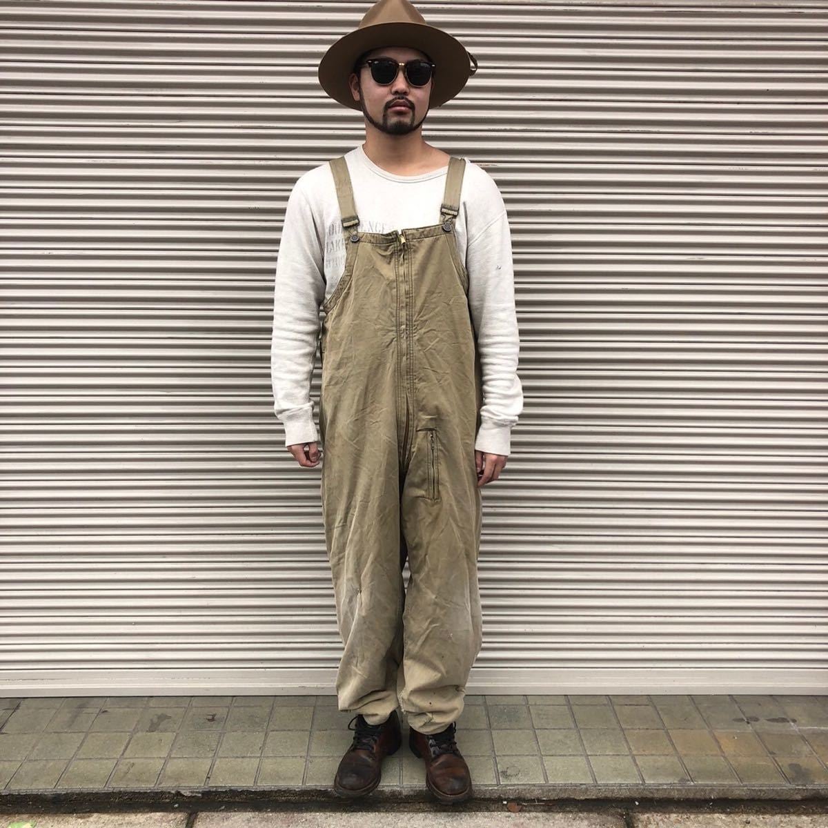 1940s 米軍実物 U.S.ARMY タンカースパンツ ミリタリー オーバーオール