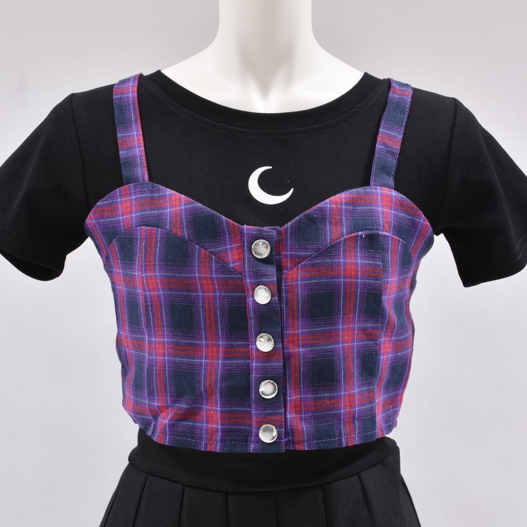 50%OFF】ビスチェ(BLACK×PURPLE) | VOLCAN&APHRODITE