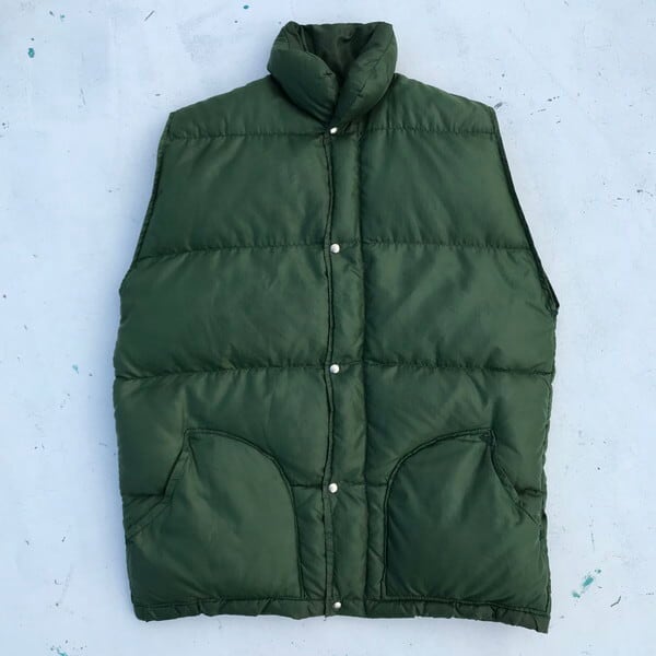 70's THE NORTH FACE ノースフェイス 茶タグ 初期 ダウンベスト 無刻印