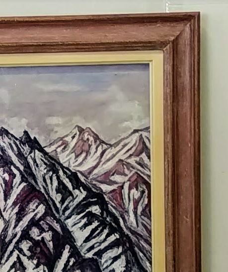 初雪の堤 油絵 P10（530×410mm） 初雪の堤 油絵 P10（530×410mm） 初雪