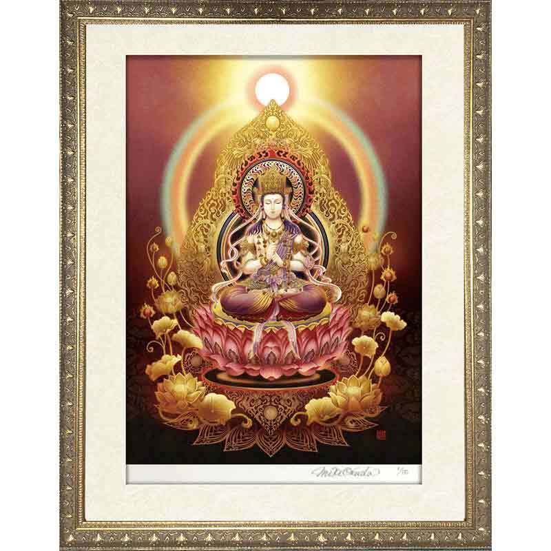 如来・大日如来/蓮華座】Mサイズ（424㎜×545㎜）│開運仏画・ジクレー