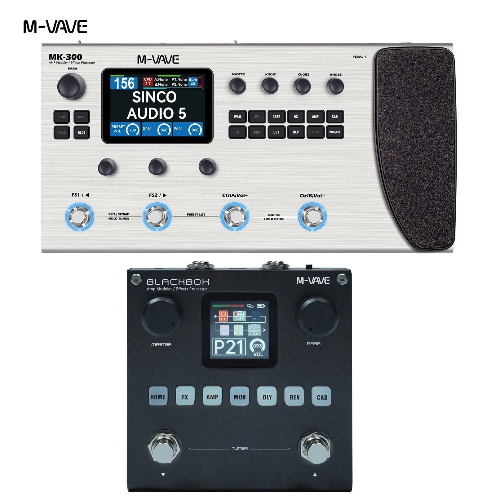 MK300-Blackbox] M-VAVE マルチエフェクトペダル ギターペダル MK300