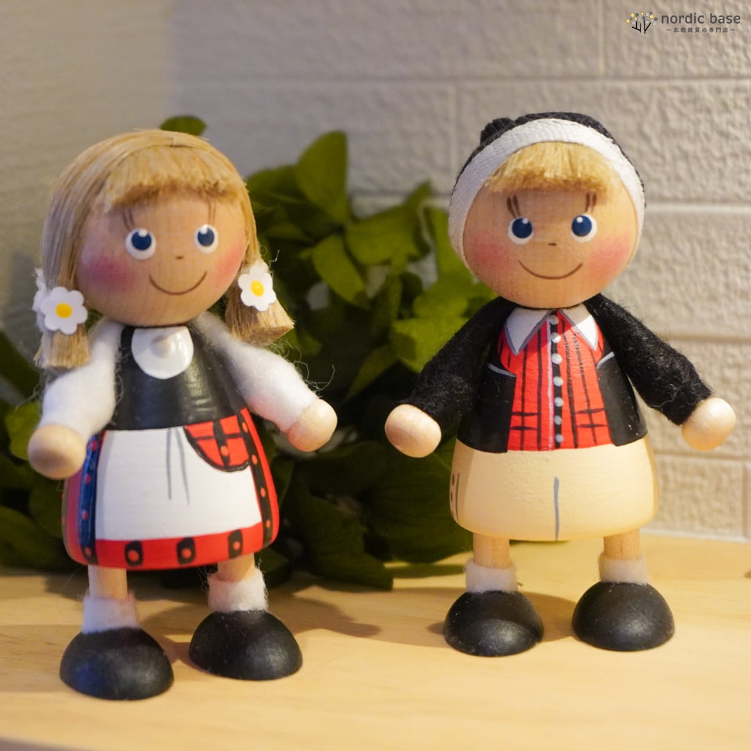 ペア】北欧フィギュア・人形『フィンランドガール＆ボーイ（セット